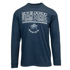 Utah State Aggies Aggie Bull Navy Long-Sleeve T-Shirt